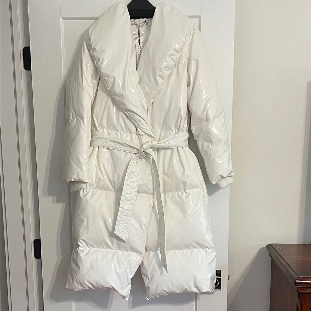 Alice + Olivia White Satin Garment